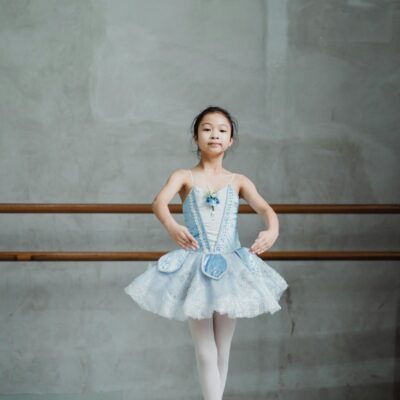 Malla de ballet azul